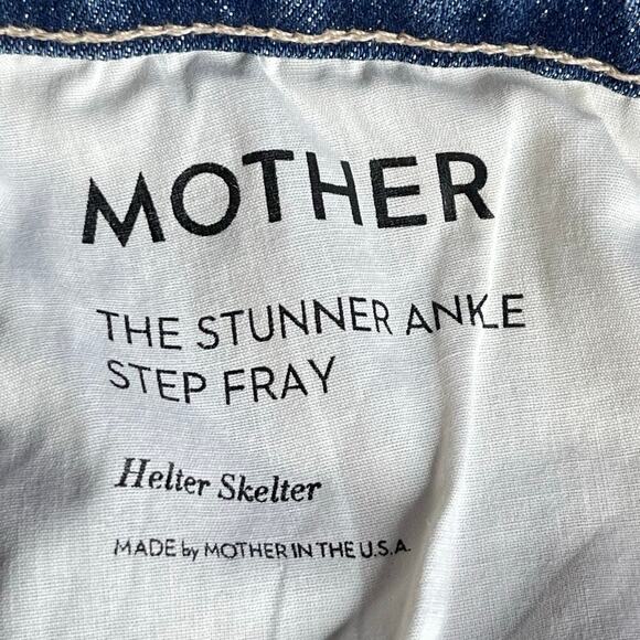 Mother The Stunner Ankle Step Fray Jeans sz 29 Helter Skelter skinny high-rise - Picture 9 of 13